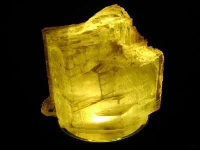 Stunning Selenite Mountain on lighted color changing base