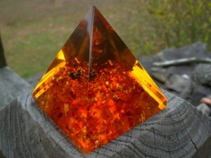 Stunning Reconstituted Amber Pyramid