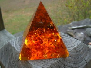 Stunning Reconstituted Amber Pyramid