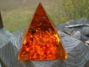 Stunning Reconstituted Amber Pyramid