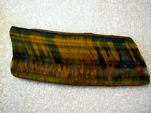 Hawk's Eye over Plume Agate Rough Cut Display Slab from Western Australia