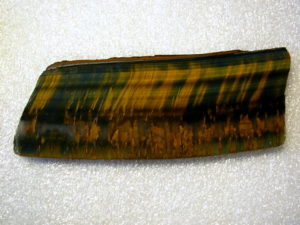 Hawk's Eye over Plume Agate Rough Cut Display Slab from Western Australia