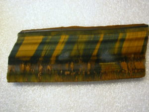 Hawk's Eye over Plume Agate Rough Cut Display Slab from Western Australia