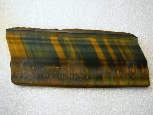 Hawk's Eye over Plume Agate Rough Cut Display Slab from Western Australia