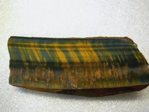 Hawk's Eye over Plume Agate Face Cut Nodule from Western Australia