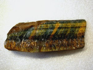 Hawk's Eye over Plume Agate Face Cut Nodule from Western Australia