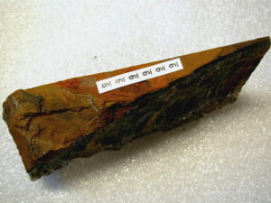 Hawk's Eye over Plume Agate Face Cut Nodule from Western Australia