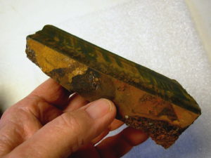 Hawk's Eye over Plume Agate Face Cut Nodule from Western Australia