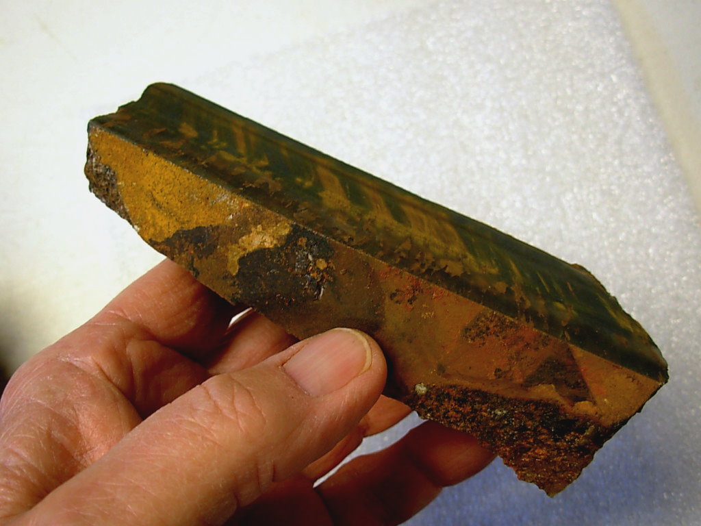 Hawk's Eye over Plume Agate Face Cut Nodule from Western Australia