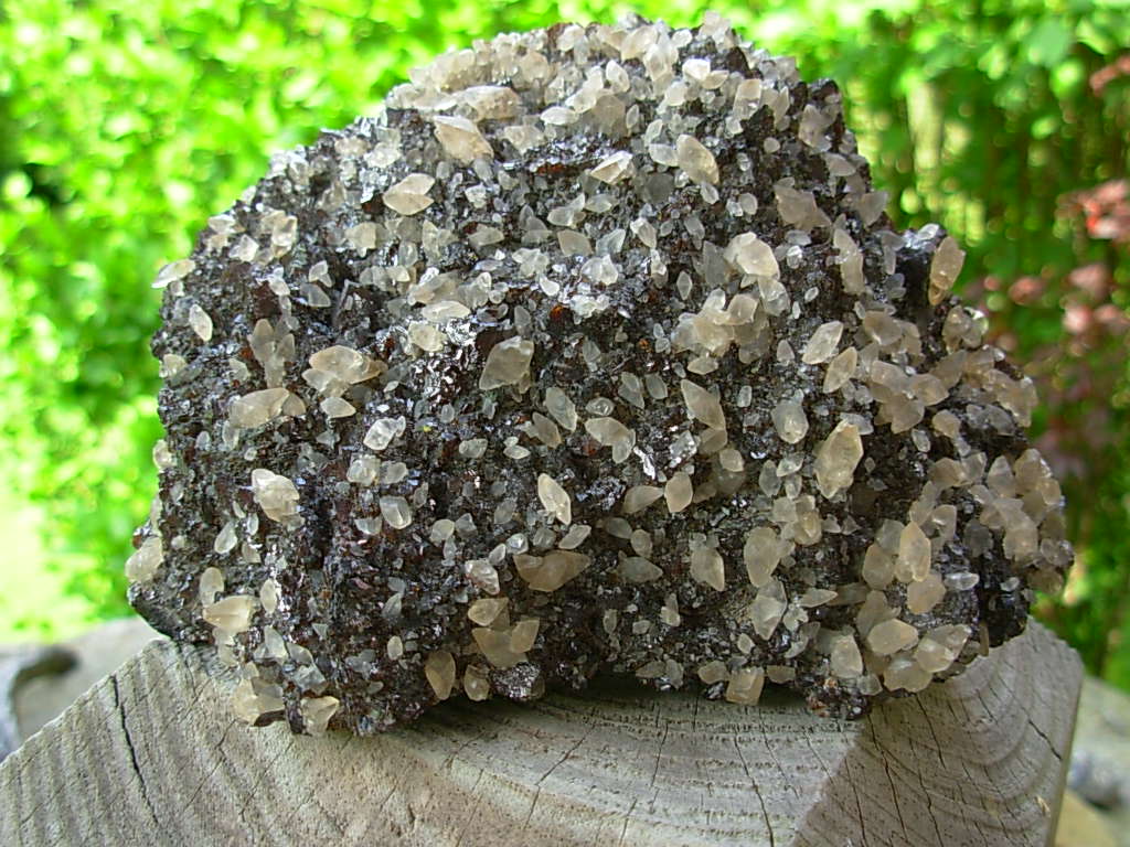 Old Stock 1960's Specimen Calcite on Sphalerite from the Elmwood Mine