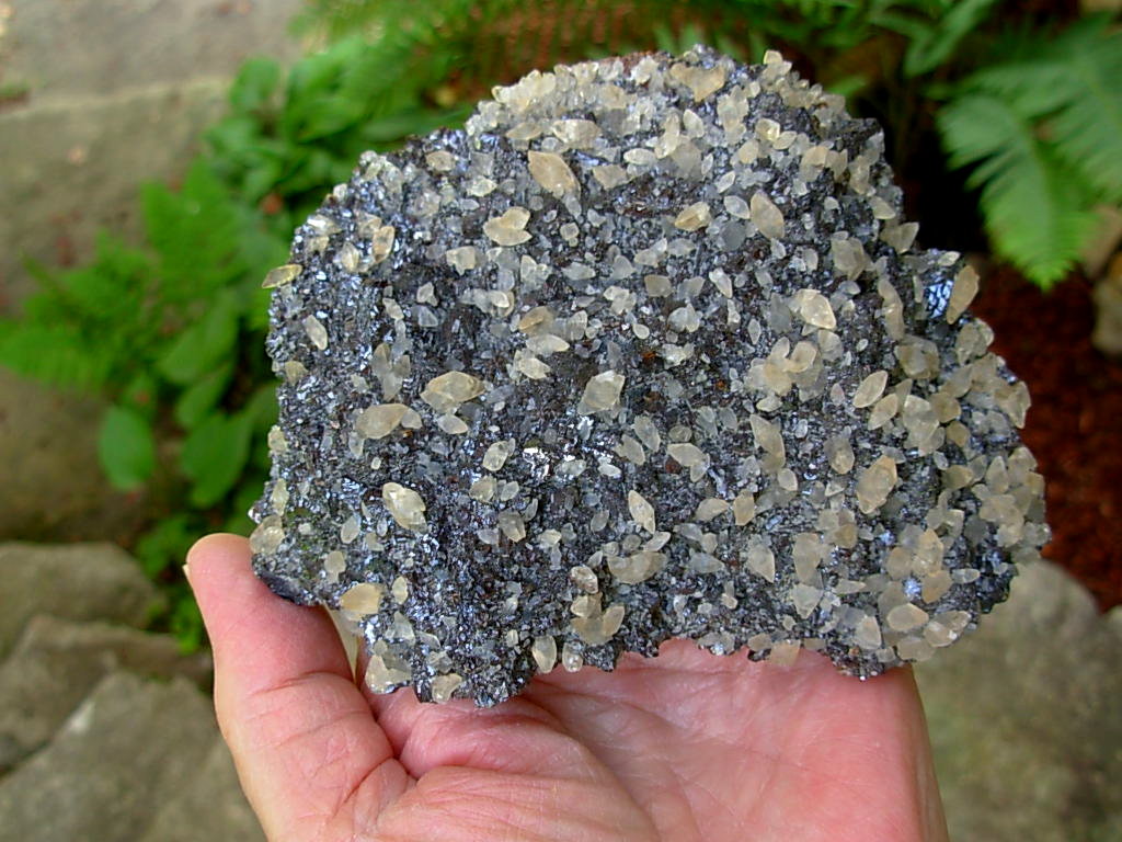Old Stock 1960's Specimen Calcite on Sphalerite from the Elmwood Mine