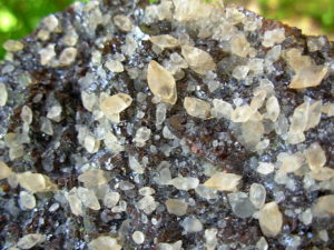 Old Stock 1960's Specimen Calcite on Sphalerite from the Elmwood Mine