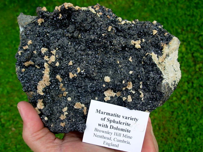 XXL specimen of Marmatite variety of Sphalerite with Dolomite