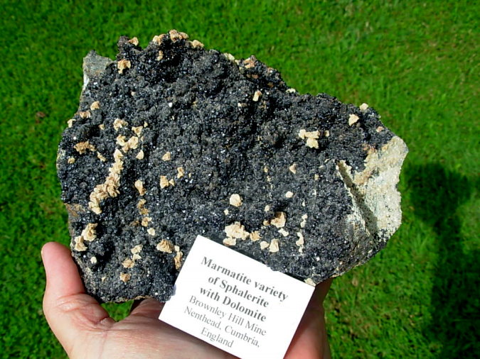 XXL specimen of Marmatite variety of Sphalerite with Dolomite