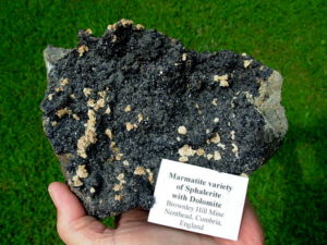 XXL specimen of Marmatite variety of Sphalerite with Dolomite