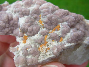 Botryoidal Lavender Drusi Quartz on Quartz Plate