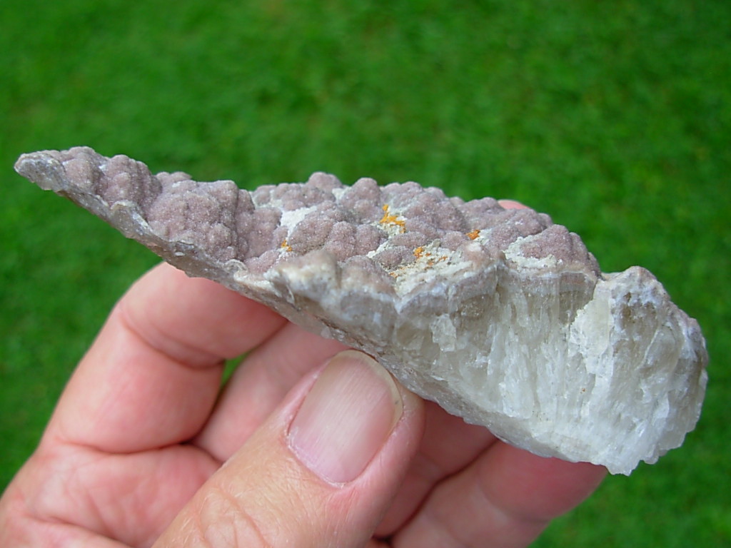 Botryoidal Lavender Drusi Quartz on Quartz Plate