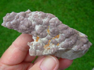 Botryoidal Lavender Drusi Quartz on Quartz Plate
