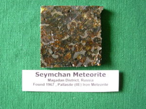65g Seymchan Pallasite Thick Slab Polished One Side