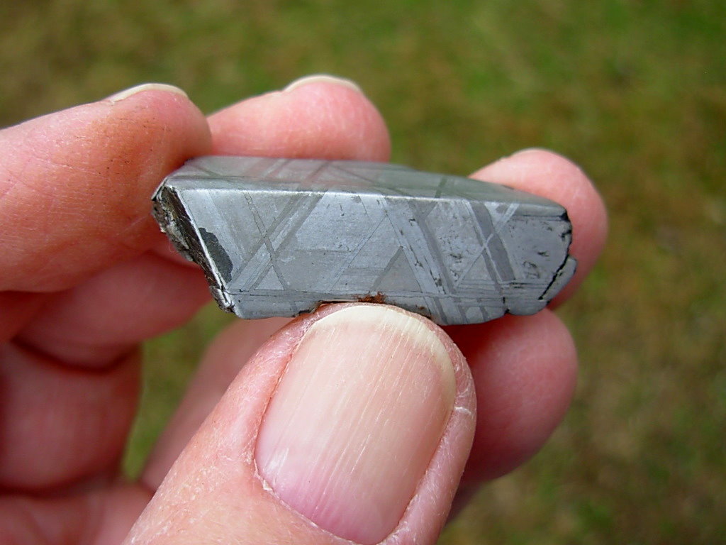 20g Muonionalusta Meteorite with 2 Sides Cut and Etched