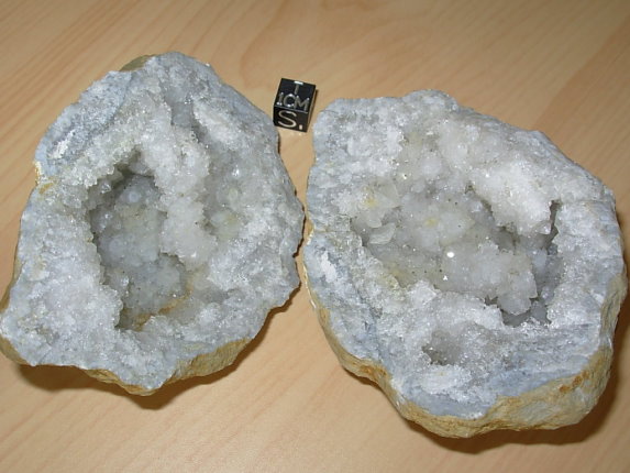 Stunning Quartz Crystal Geode ( Matched Pair) from Keokuk, Iowa
