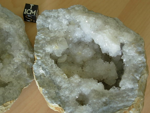 Stunning Quartz Crystal Geode ( Matched Pair) from Keokuk, Iowa