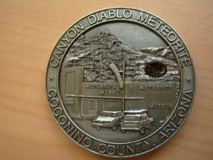 Canyon Diablo Meteorite/Harvey Nininger Commerative Coin No 139 of 300