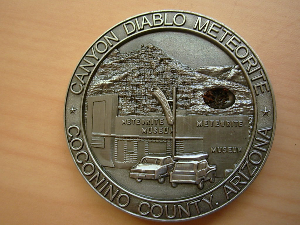 Canyon Diablo Meteorite/Harvey Nininger Commerative Coin No 139 of 300