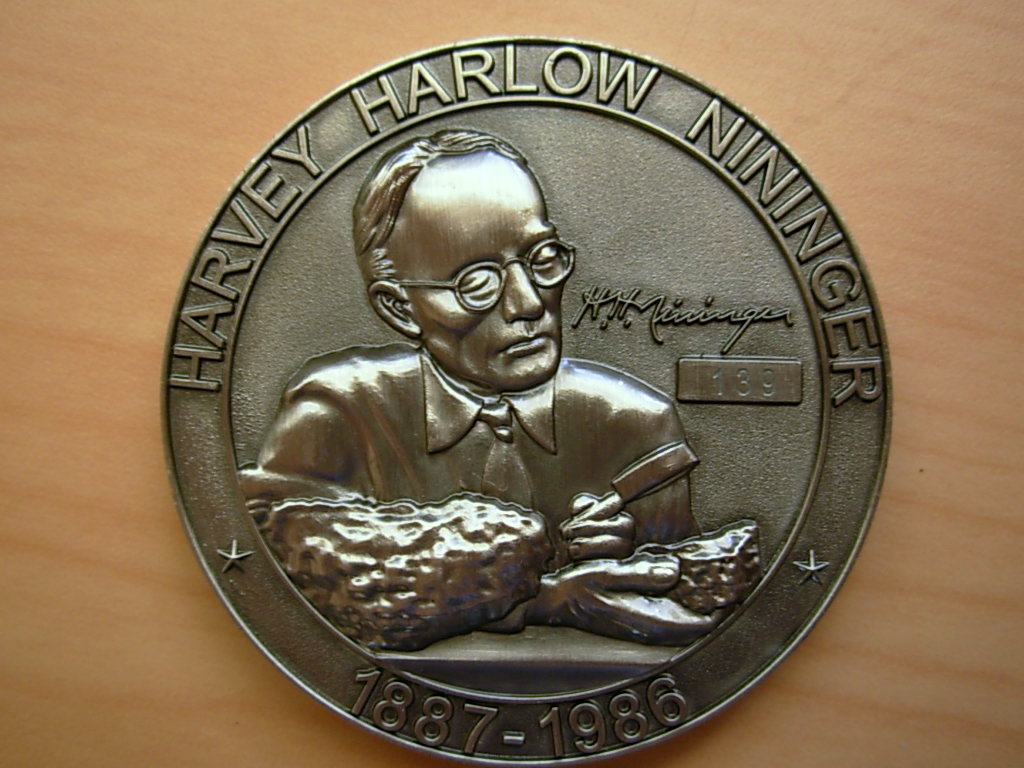 Canyon Diablo Meteorite/Harvey Nininger Commerative Coin No 139 of 300