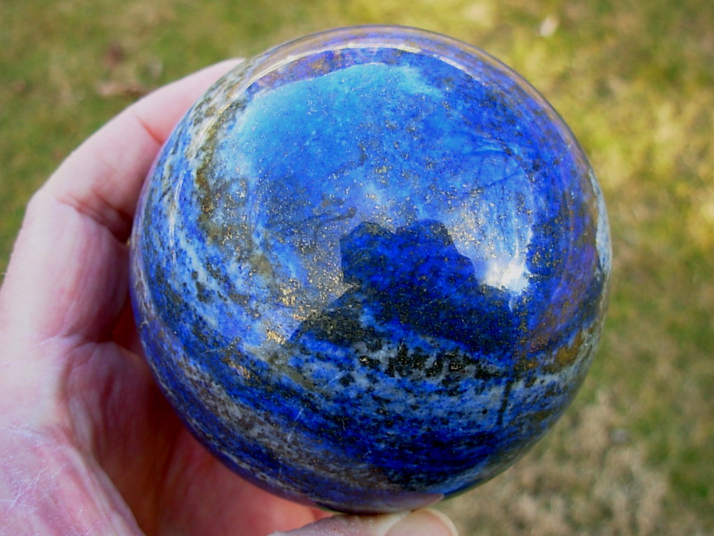 3.3 Inch Lapis Lazuli Polished Sphere from Afghanistan