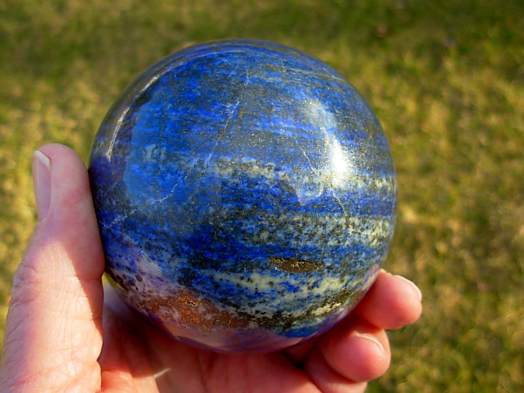 3.3 Inch Lapis Lazuli Polished Sphere from Afghanistan