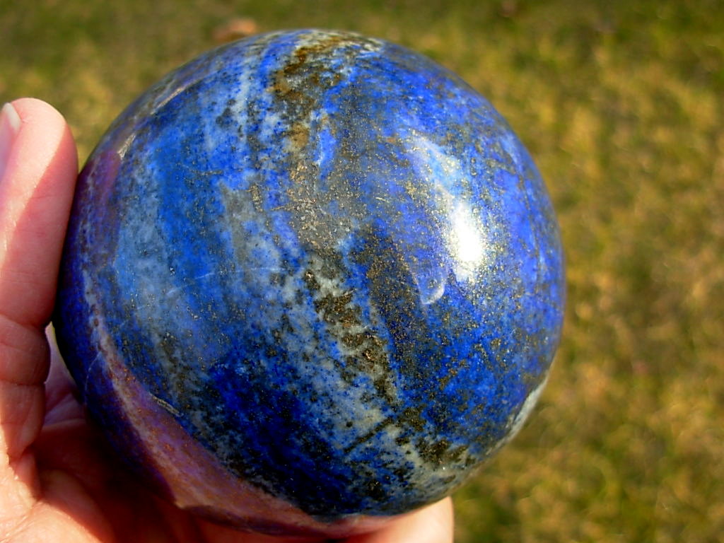 3.3 Inch Lapis Lazuli Polished Sphere from Afghanistan