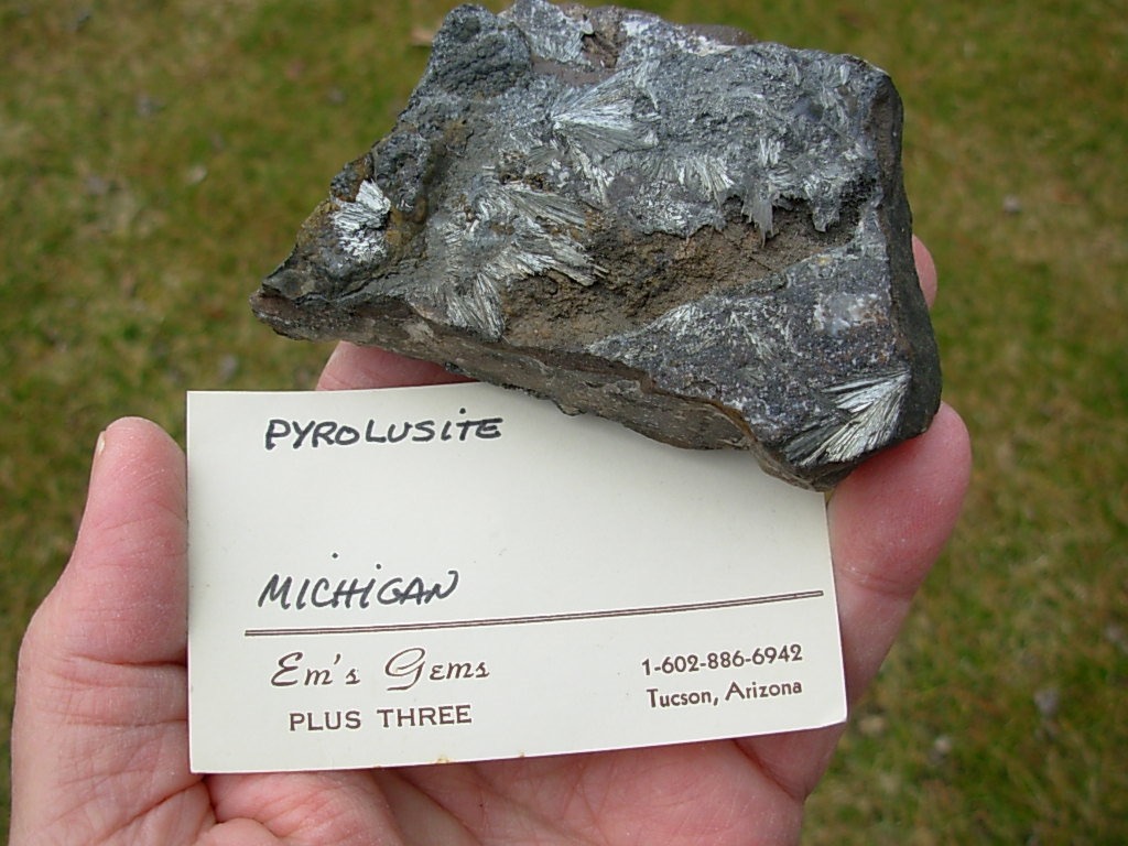 Pyrolusite from Alberta, Michigan