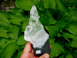 Selenite Chard on Cathedral Base from Brazil
