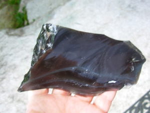 Item # E-OBSR06190970 Rainbow Obsidian Rough Specimen from the Warner Mountains
