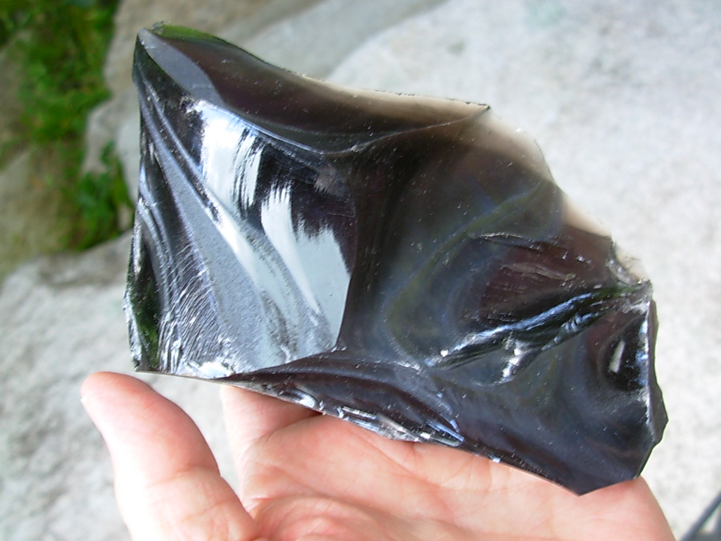 Item # E-OBSR06190970 Rainbow Obsidian Rough Specimen from the Warner Mountains