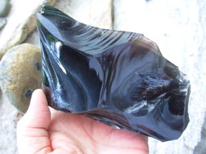 Item # E-OBSR06190970 Rainbow Obsidian Rough Specimen from the Warner Mountains