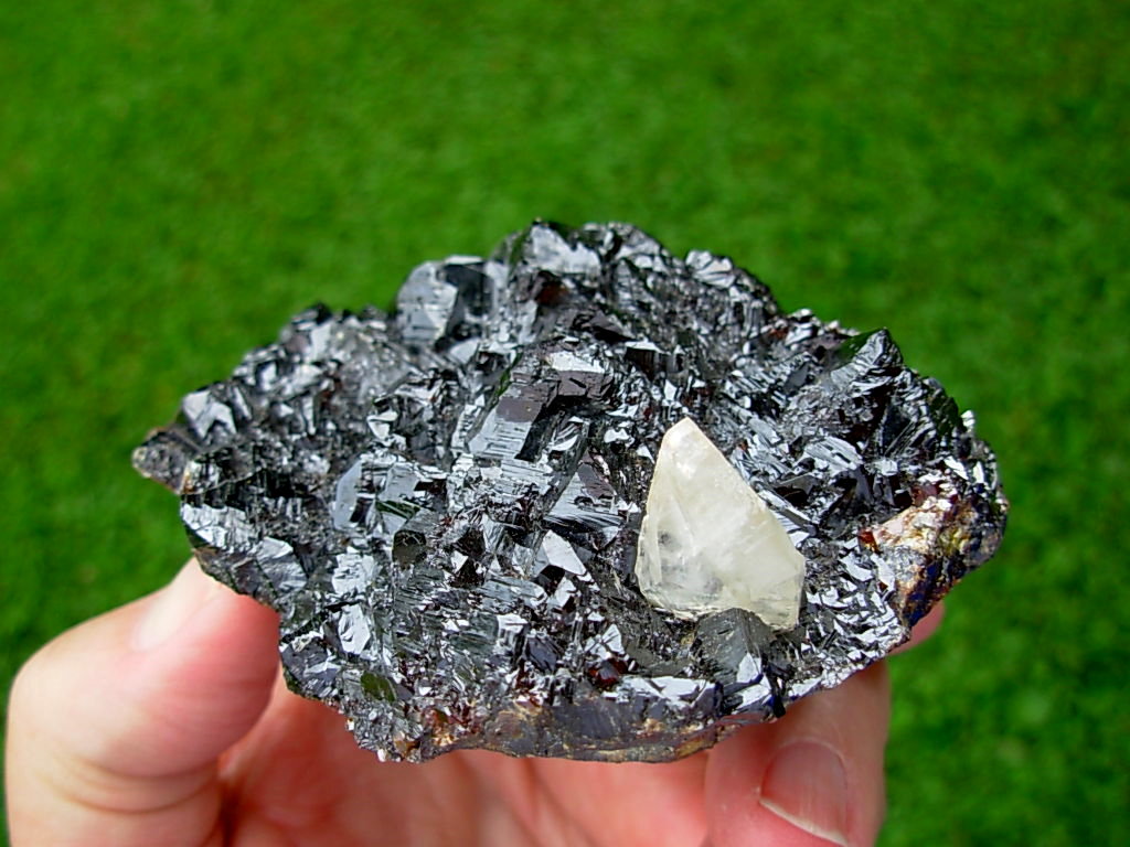 Old Stock 1960's Specimen Calcite on Sphalerite from the Elmwood Mine
