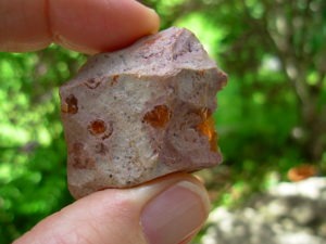 Fire Opal in Rhyolite from Mexico