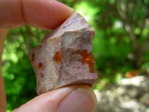 Fire Opal in Rhyolite from Mexico