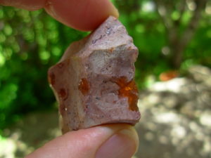 Fire Opal in Rhyolite from Mexico