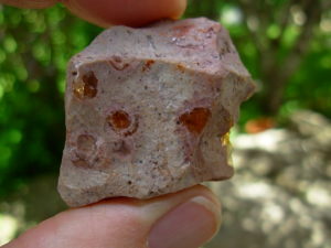 Fire Opal in Rhyolite from Mexico
