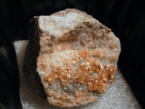 Grossular Garnets on matrix from Jefferson Mine Asbestos Canada