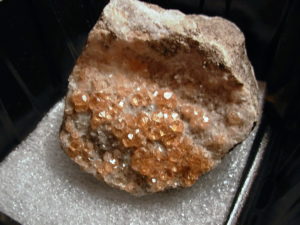 Grossular Garnets on matrix from Jefferson Mine Asbestos Canada