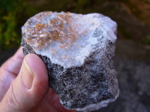 Grossular Garnets on matrix from Jefferson Mine Asbestos Canada