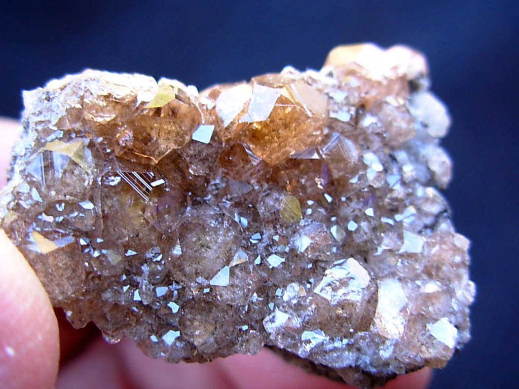 Grossular Garnets on matrix from Jefferson Mine Asbestos Canada