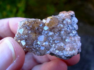 Grossular Garnets on matrix from Jefferson Mine Asbestos Canada