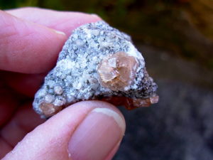 Grossular Garnets on matrix from Jefferson Mine Asbestos Canada