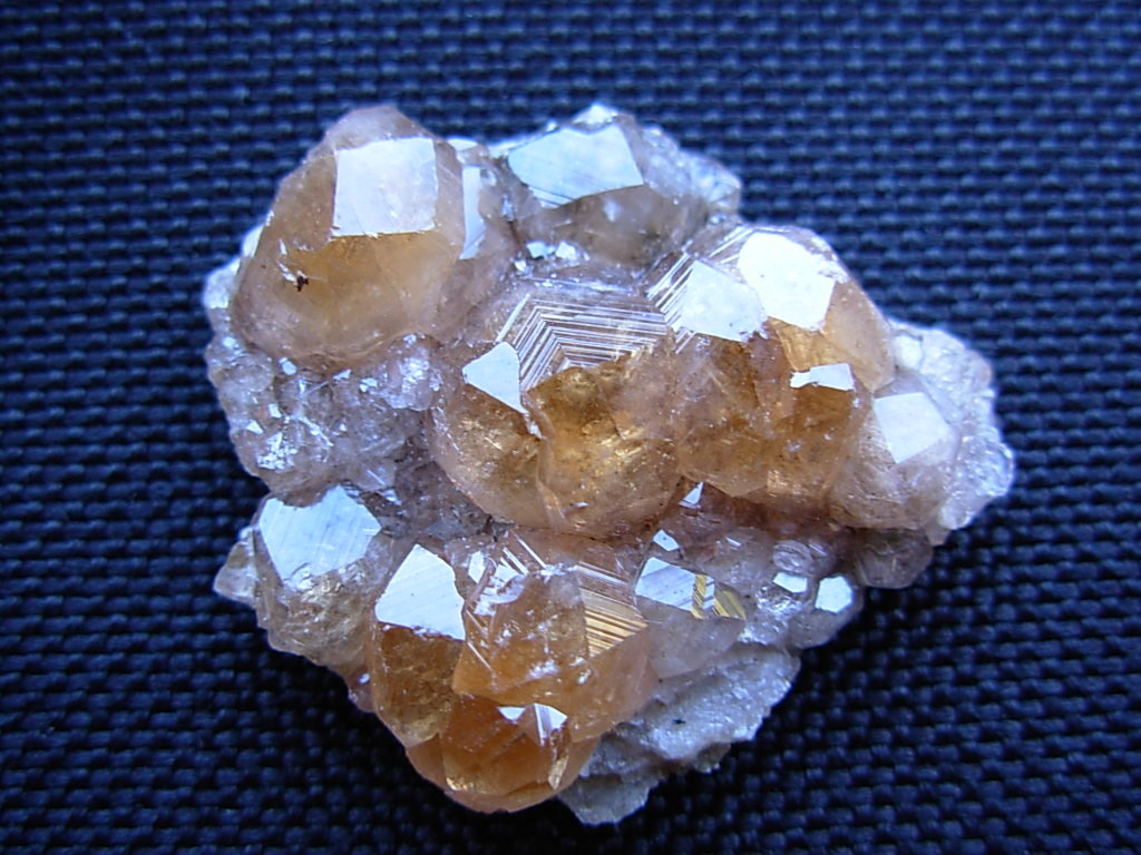 Grossular Garnets on matrix from Jefferson Mine Asbestos Canada
