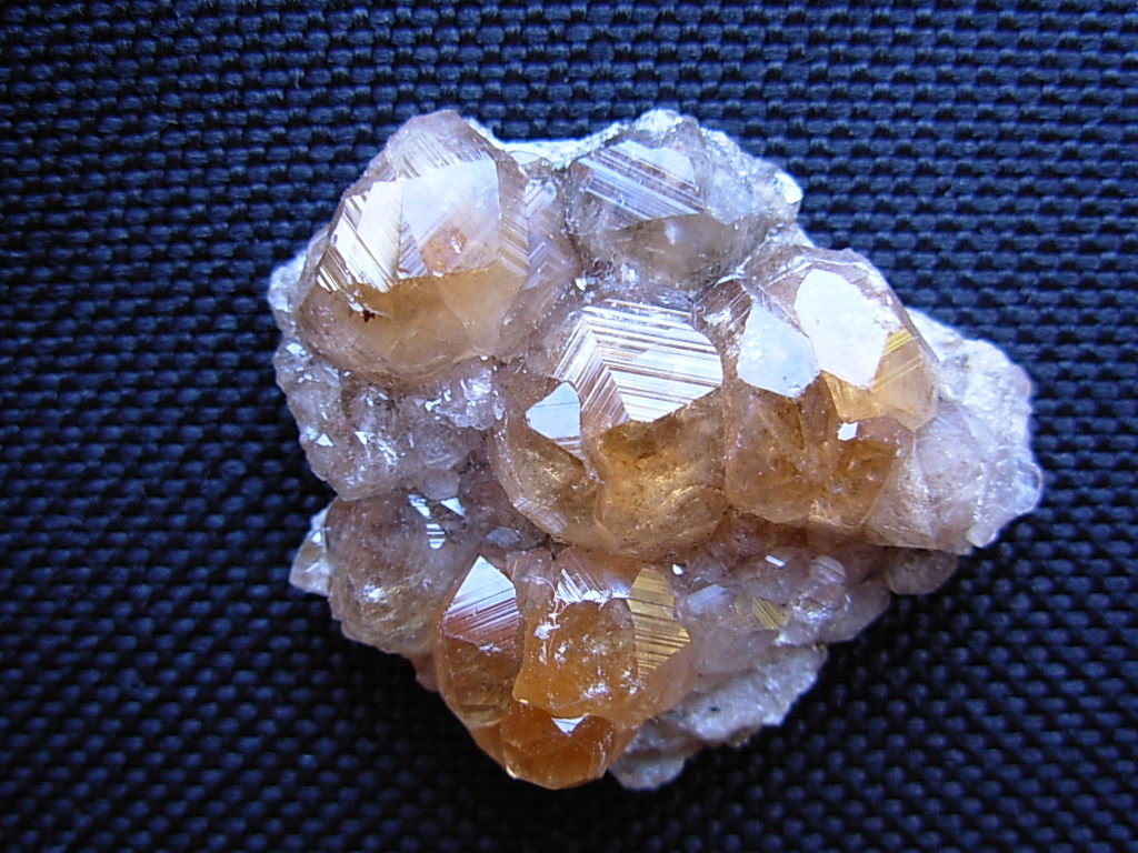 Grossular Garnets on matrix from Jefferson Mine Asbestos Canada